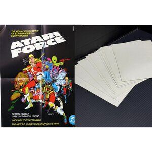 Lot of 10 1983 DC COMICS ATARI FORCE COMIC PROMO POSTER  21.5x16.5" Vintage